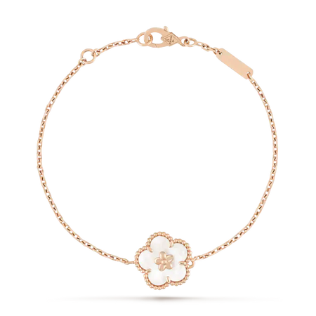 [Luna Brilliance]LUCKY WHITE MOP PLUM BLOSSOM  BRACELET