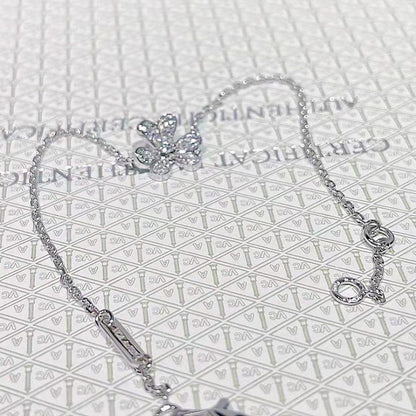 [Lunabriance]FRIVOLE SILVER FLOWER DIAMOND BRACELET