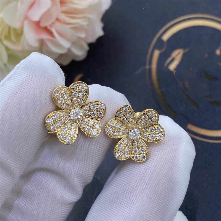 [Lunabriance]FRIVOLE GOLD FLOWER DIAMOND EARRINGS
