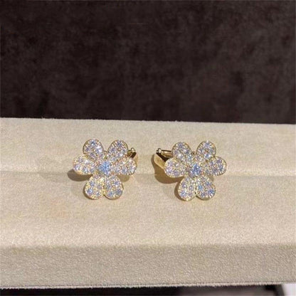[Lunabriance]FRIVOLE GOLD FLOWER DIAMOND EARRINGS