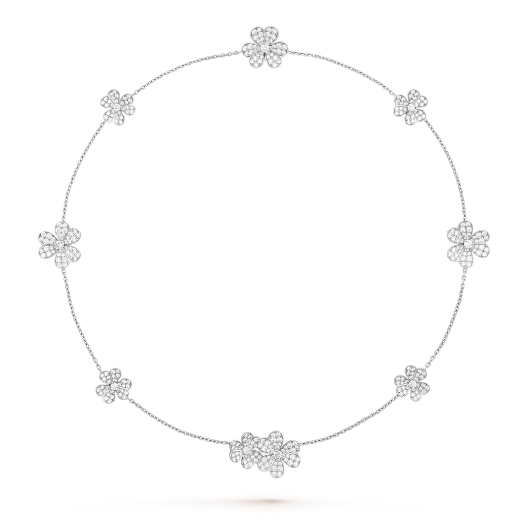 [Luna Brilliance]FRIVOLE SILVER 9 FLOWERS NECKLACE