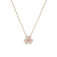 [Luna Brilliance]FRIVOLE ROSE GOLD FLOWER DIAMOND NECKLACE