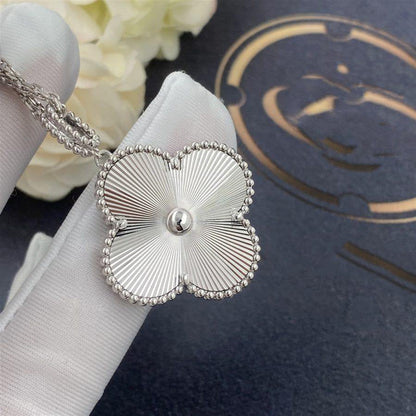 [Lunabriance]CLOVER 25MM SILVER BIG CLOVER NECKLACE