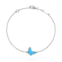 [Luna Brilliance]BUTTERFLY TURQUOISE BUTTERFLY BRACELET SILVER