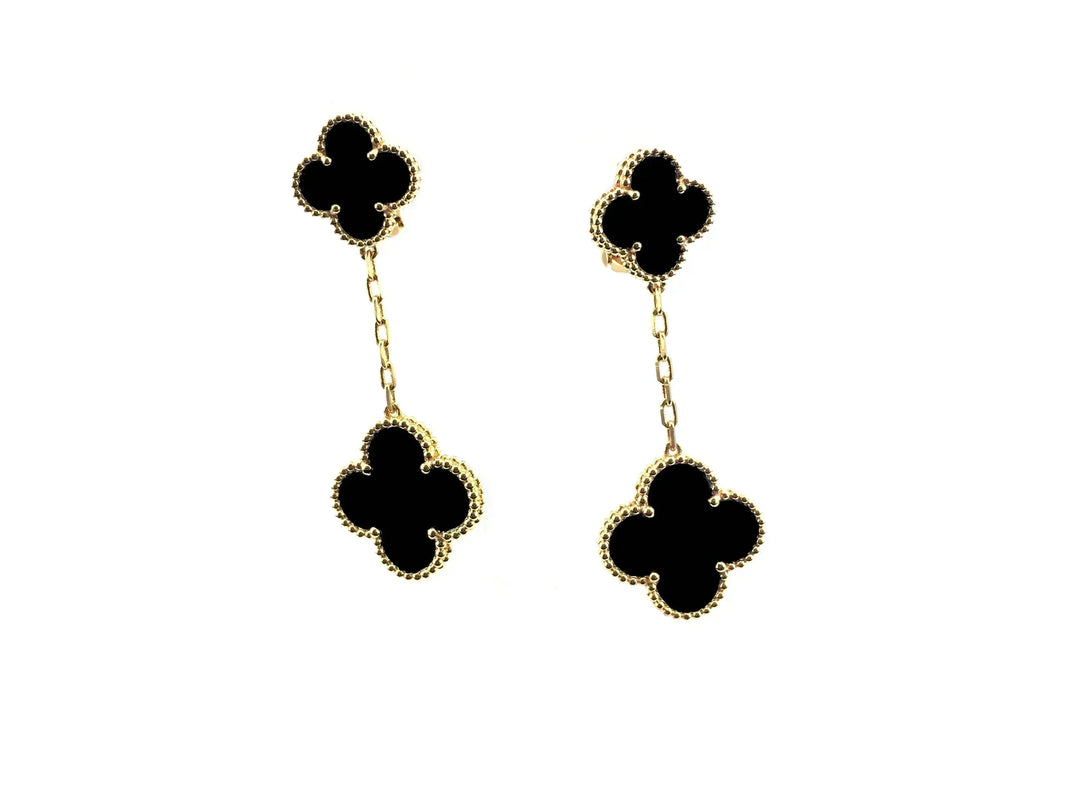 [Luna Brilliance]CLOVER 2 MOTIFS  EARRINGS (MULTIPLE CHOICESC